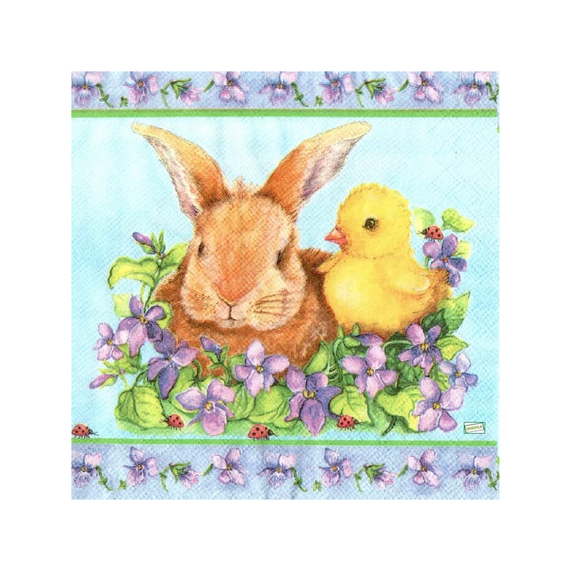 1 serviette Animaux Ferme-11