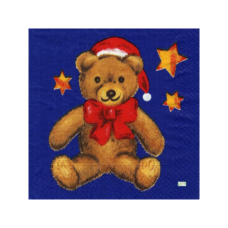 1serviette Ourson de Noêl-13