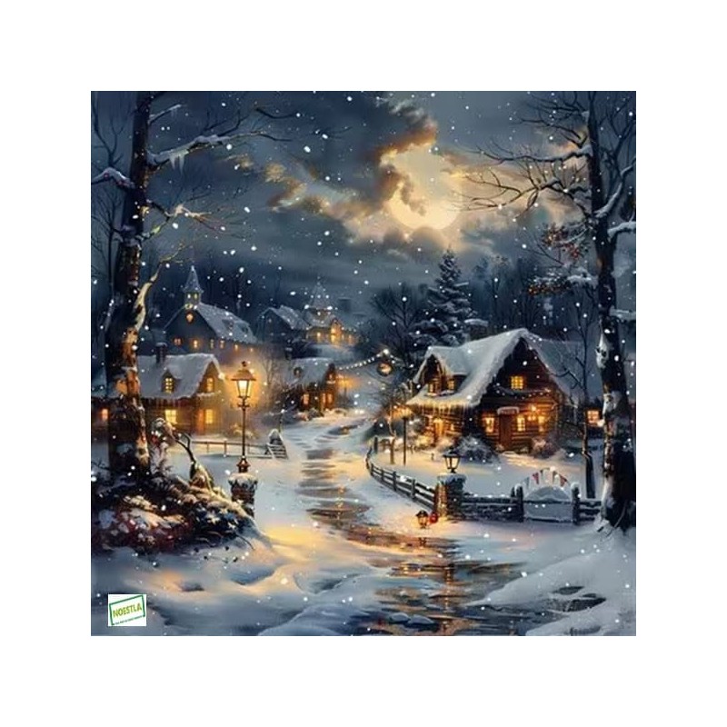 1serviette Paysage Enneigé-43