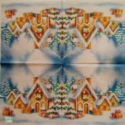 1serviette Paysage Enneigé-41