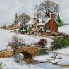 1serviette Paysage Enneigé-87