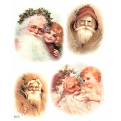 1 papier de riz Noêl-R1005