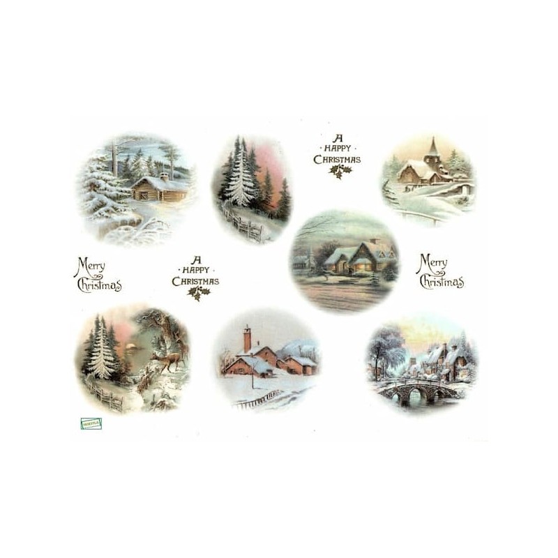 1 papier de riz Noêl -R1271