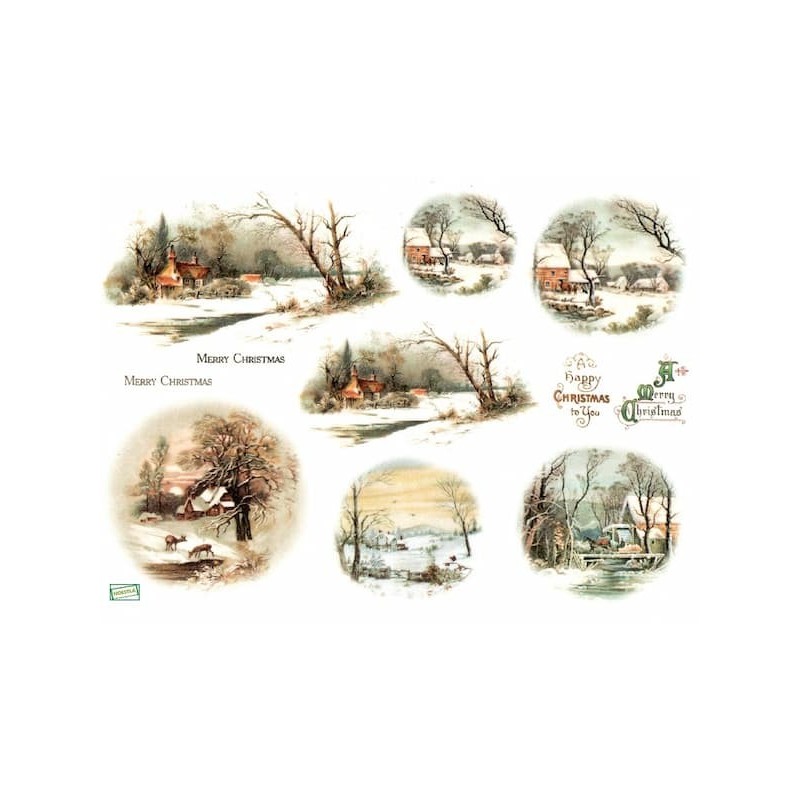 1 papier de riz Noêl -R1272