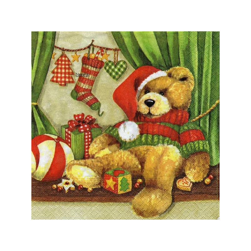 1serviette Ourson de Noêl-17