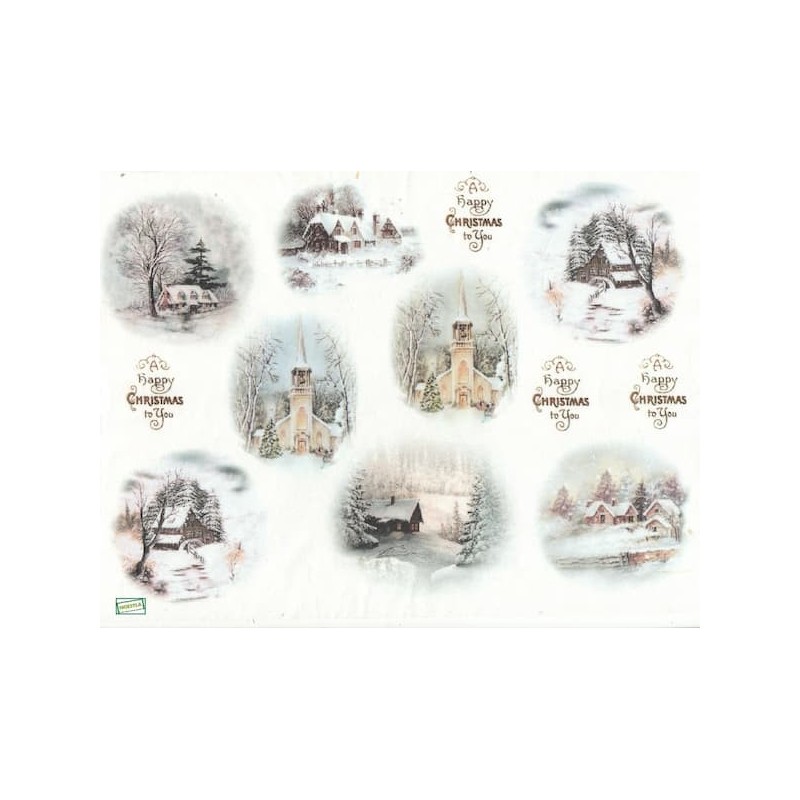 1 papier de riz Noêl -R1274