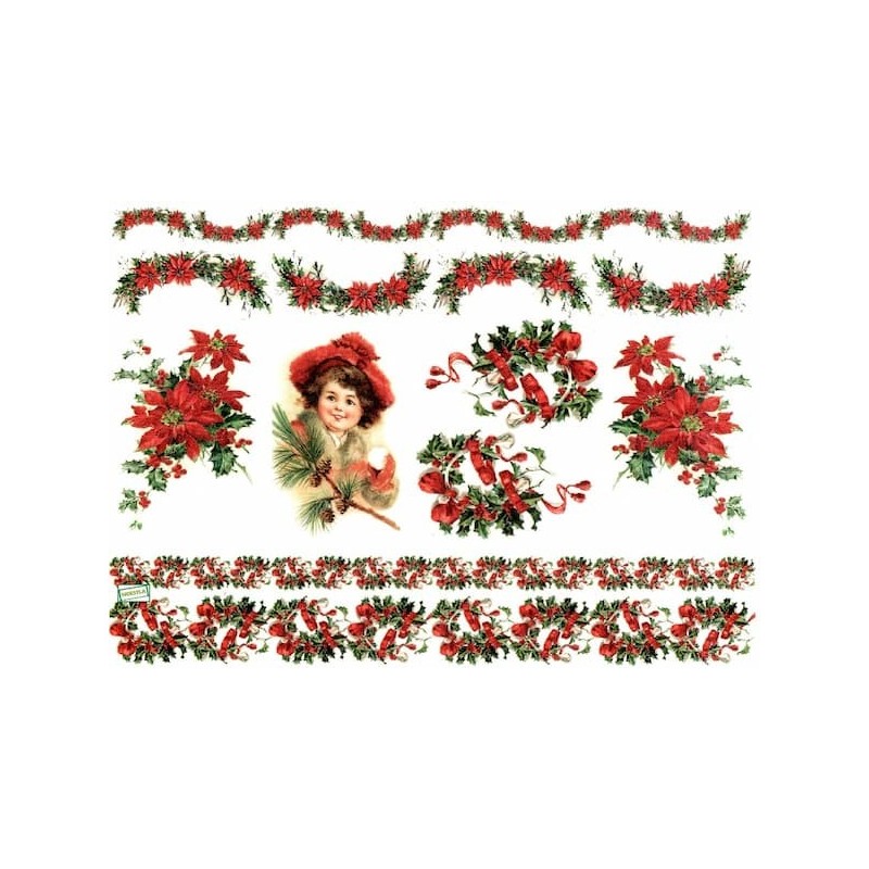 1 papier de riz Noêl -R1278