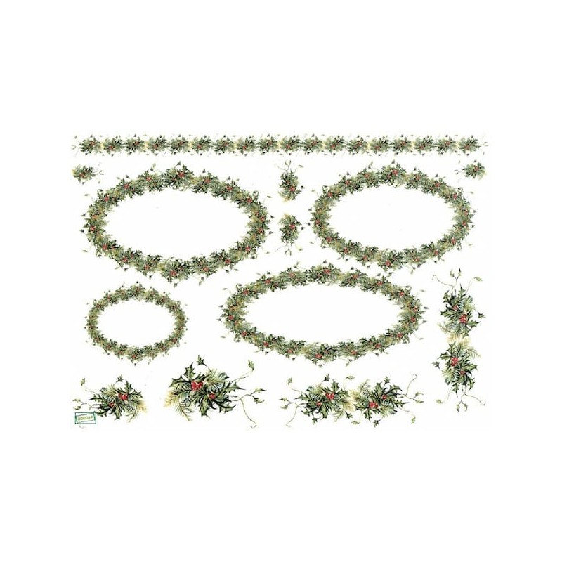 1 papier de riz Noêl-R1470