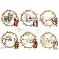 1 papier de riz Noêl-R1475