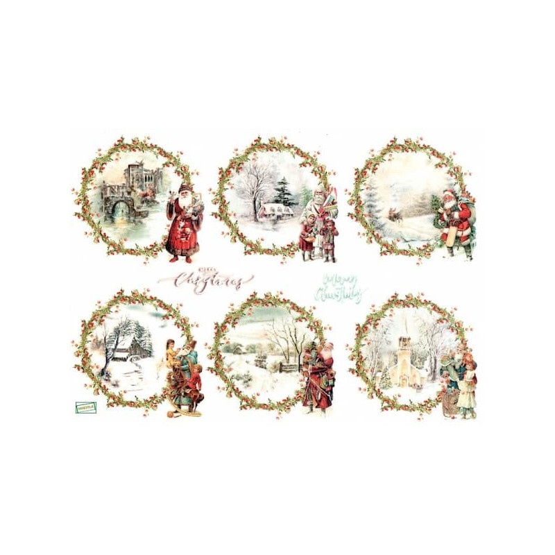 1 papier de riz Noêl-R1475