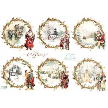 1 papier de riz Noêl-R1475