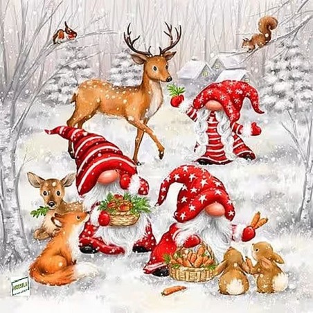 1serviette papier Gnomes-118