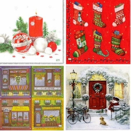 4 serviettes papier Noêl - 9