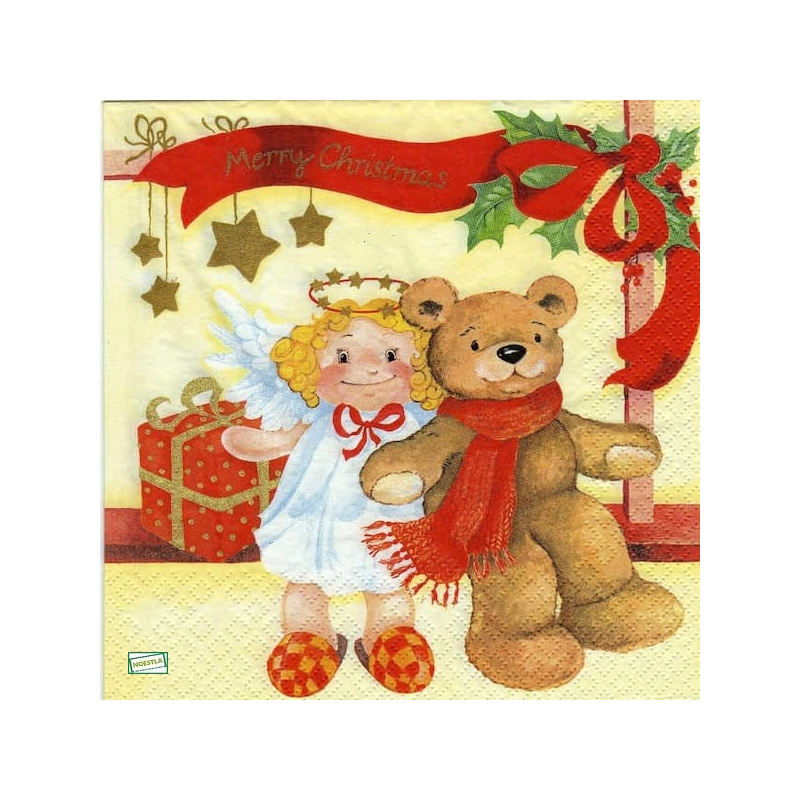 1serviette Ourson de Noêl-20