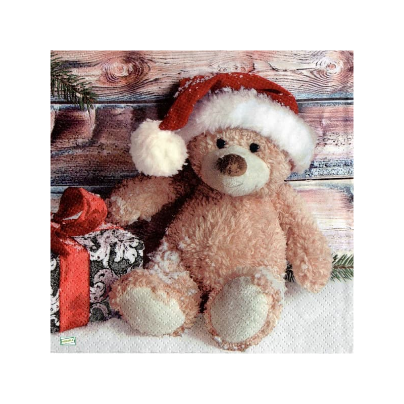 1serviette Ourson de Noêl-23