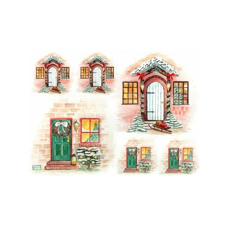 1 papier de riz Noêl-R1505