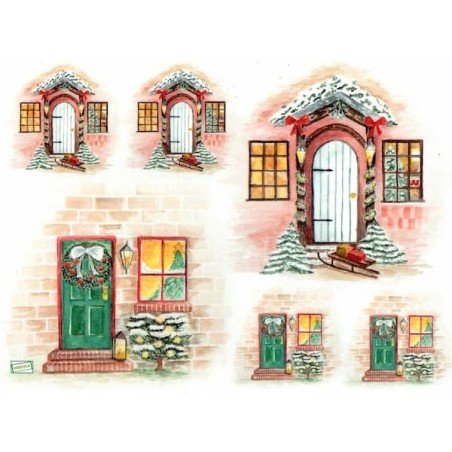 1 papier de riz Noêl-R1505