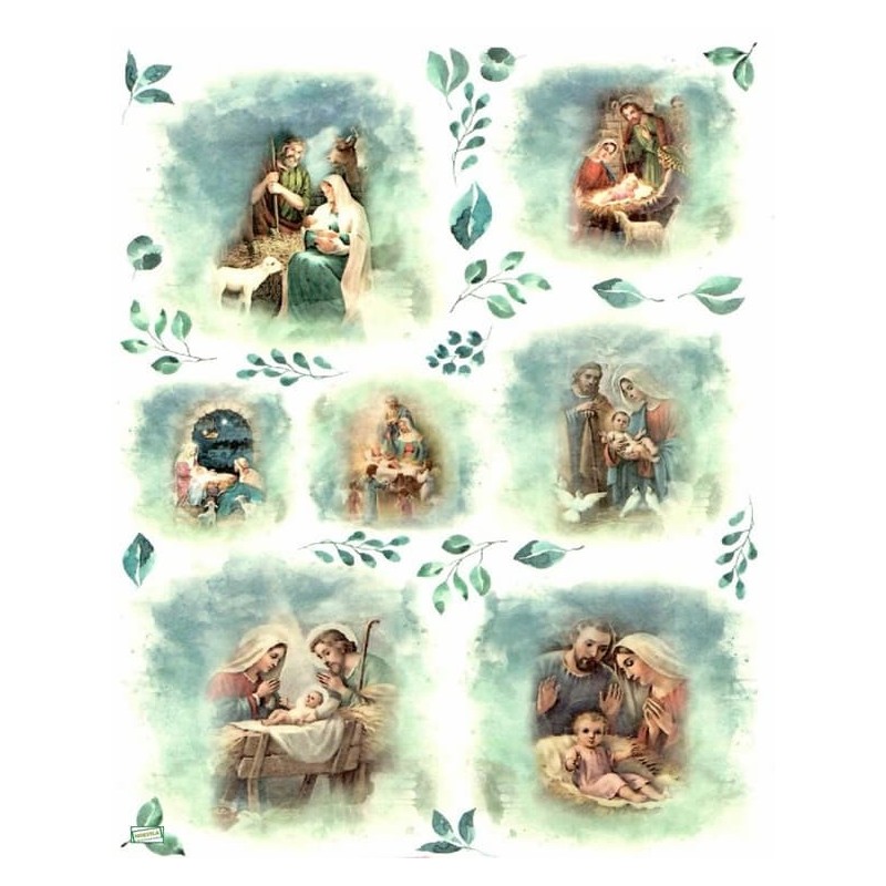 1 papier de riz Noêl-R1626