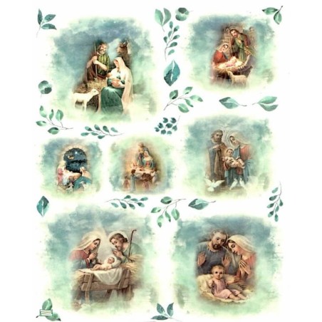 1 papier de riz Noêl-R1626