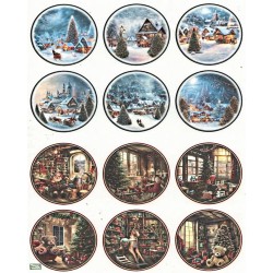 1 papier de riz Noêl-R2144