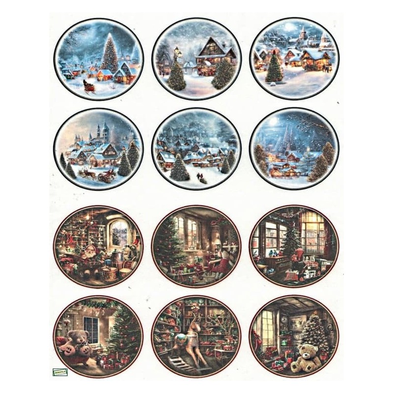 1 papier de riz Noêl-R2144