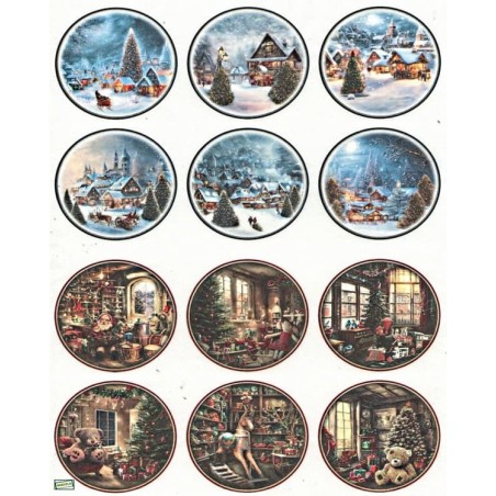 1 papier de riz Noêl-R2144