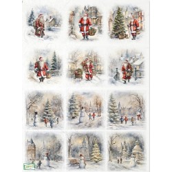 1 papier de riz Noêl-R2425