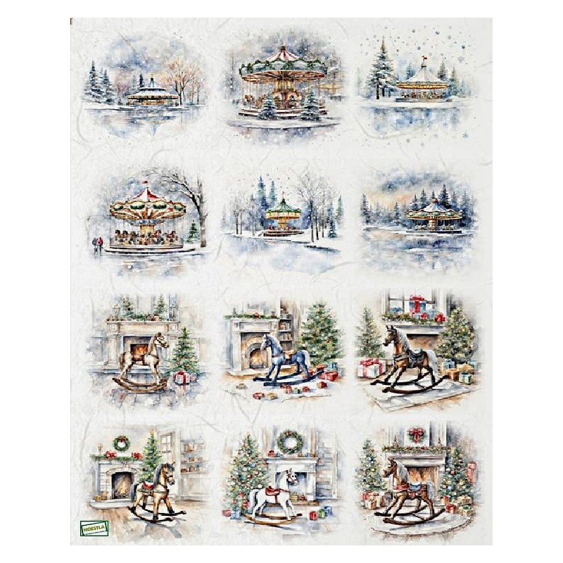 1 papier de riz Noêl-R2427