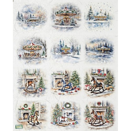 1 papier de riz Noêl-R2427