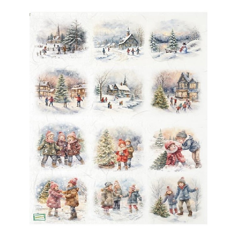 1 papier de riz Noêl-R2430