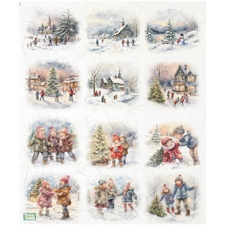 1 papier de riz Noêl-R2430