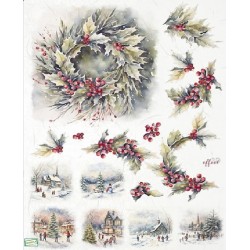 1 papier de riz Noêl-R2435