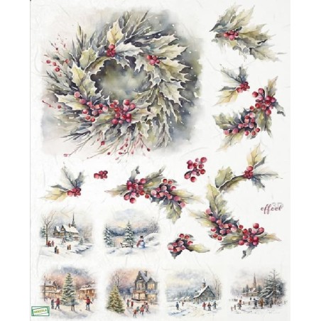 1 papier de riz Noêl-R2435