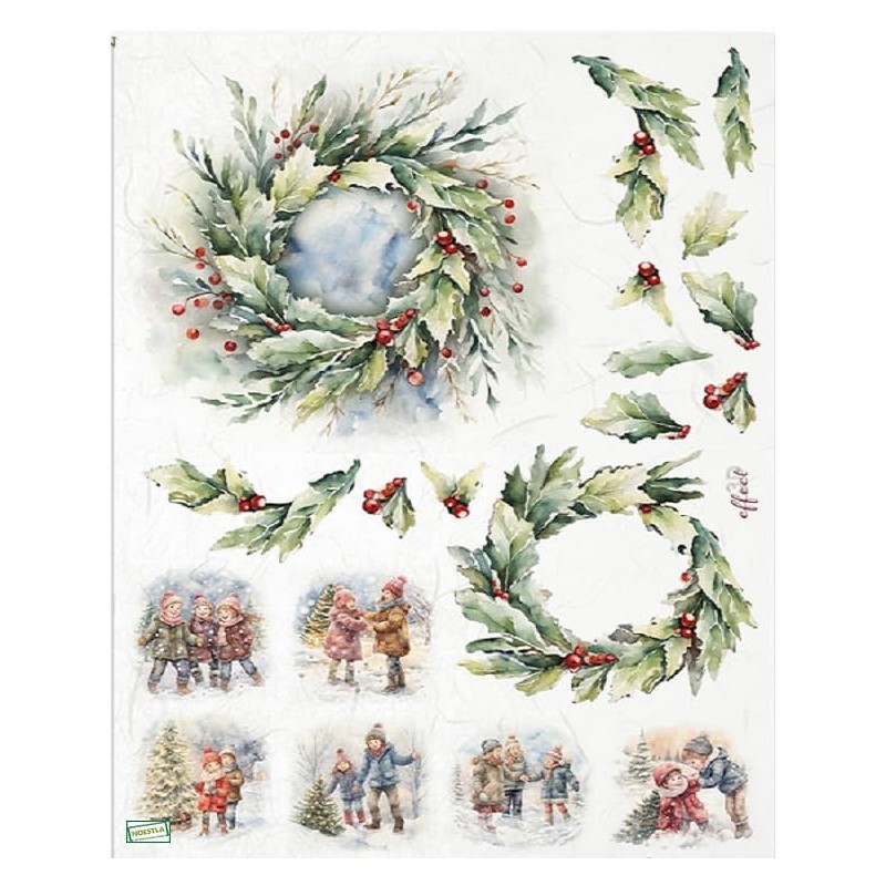 1 papier de riz Noêl-R2437