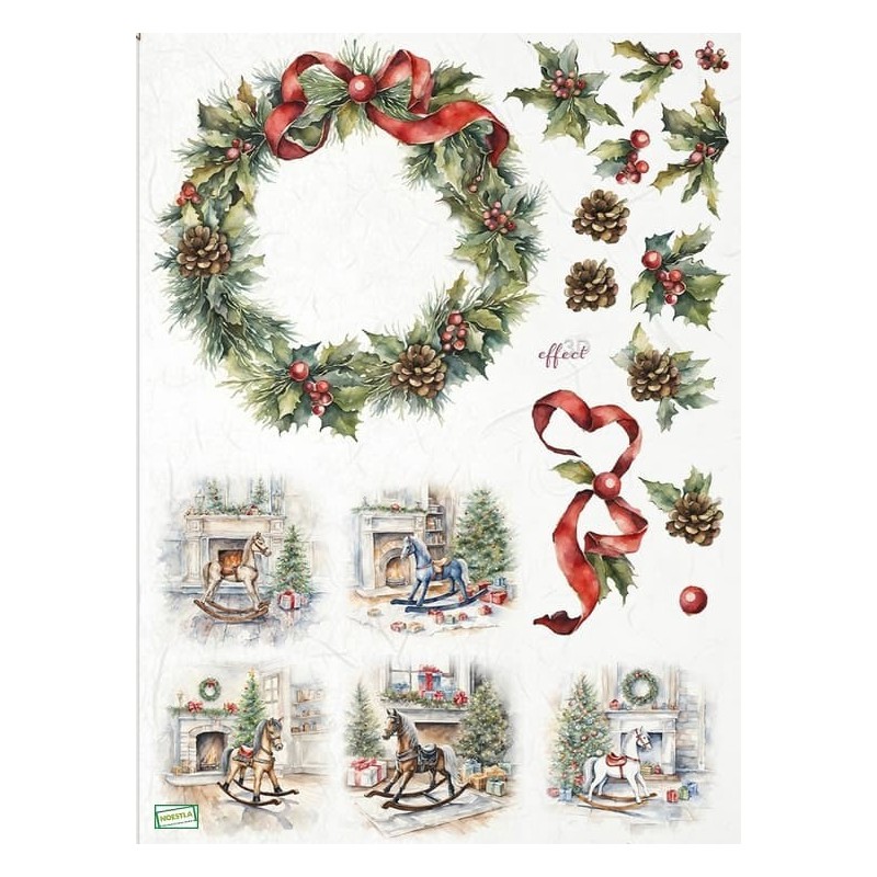 1 papier de riz Noêl-R2438