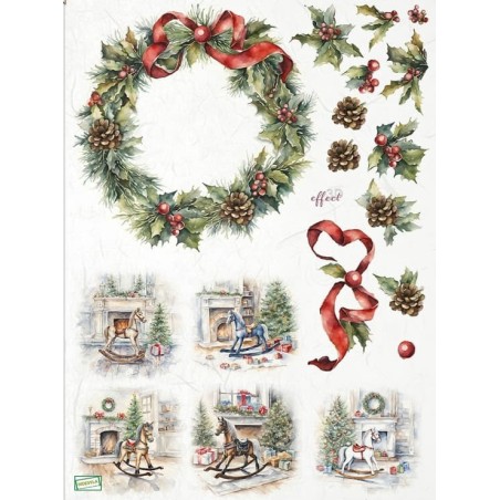 1 papier de riz Noêl-R2438