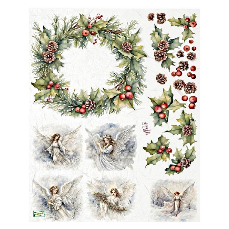 1 papier de riz Noêl-R2439