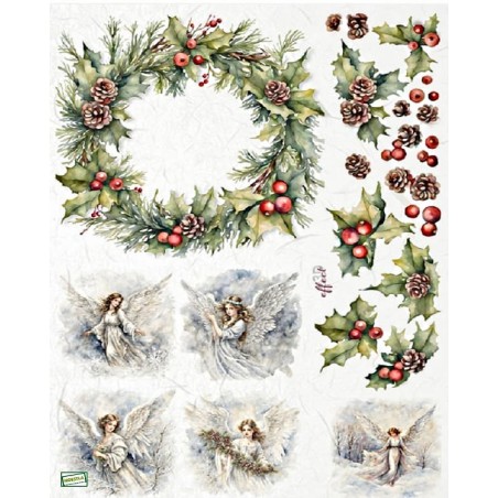 1 papier de riz Noêl-R2439