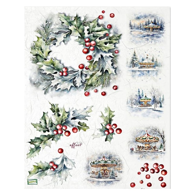 1 papier de riz Noêl-R2440