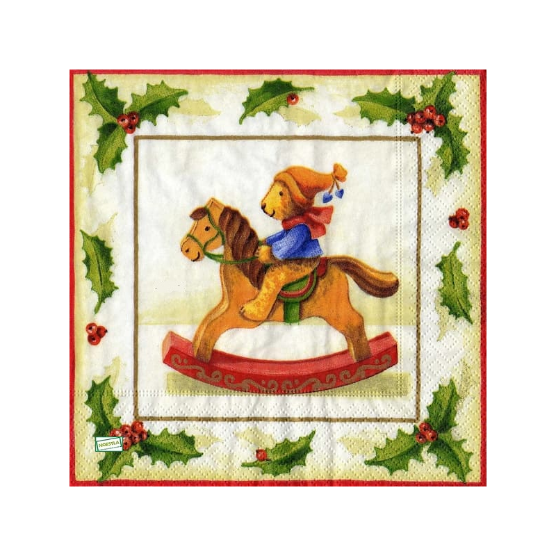 1serviette Ourson de Noêl-27