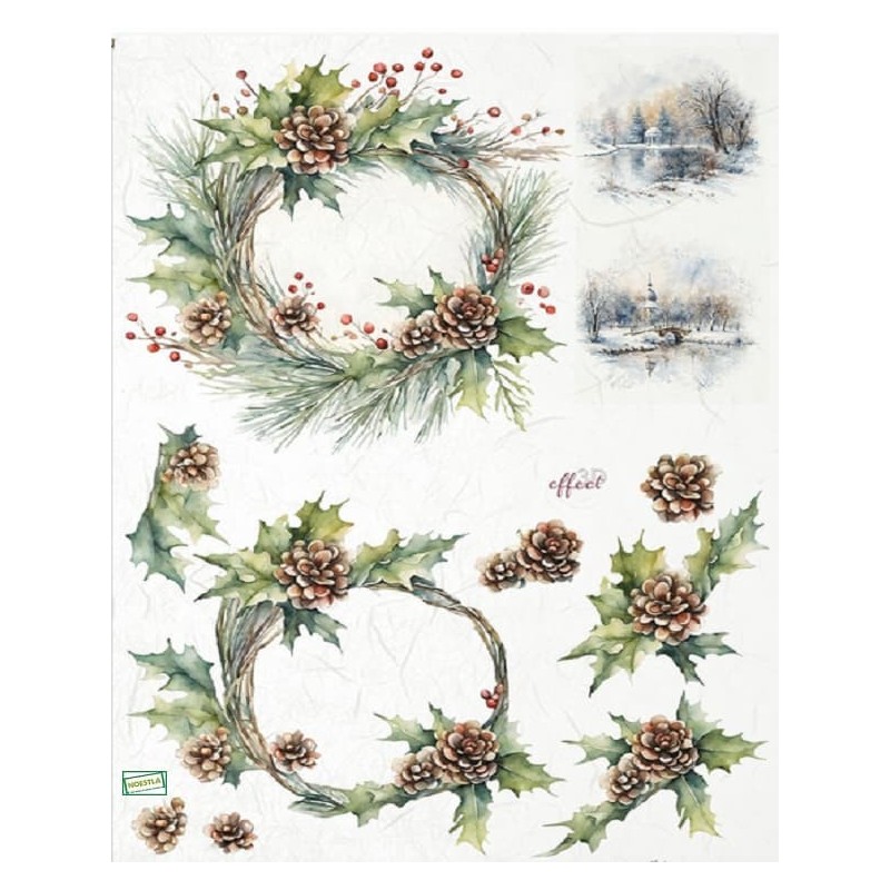 1 papier de riz Noêl-R2441