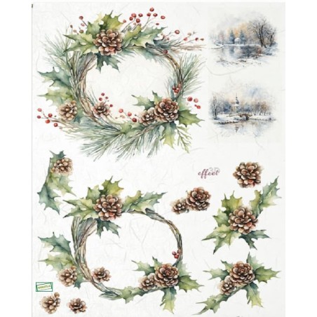 1 papier de riz Noêl-R2441