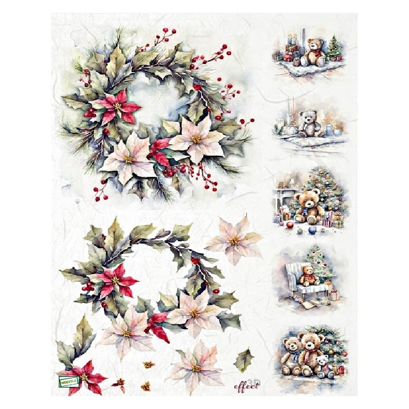 1 papier de riz Noêl-R2442