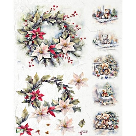 1 papier de riz Noêl-R2442