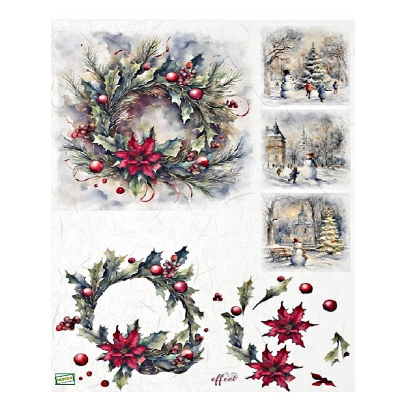 1 papier de riz Noêl-R2443