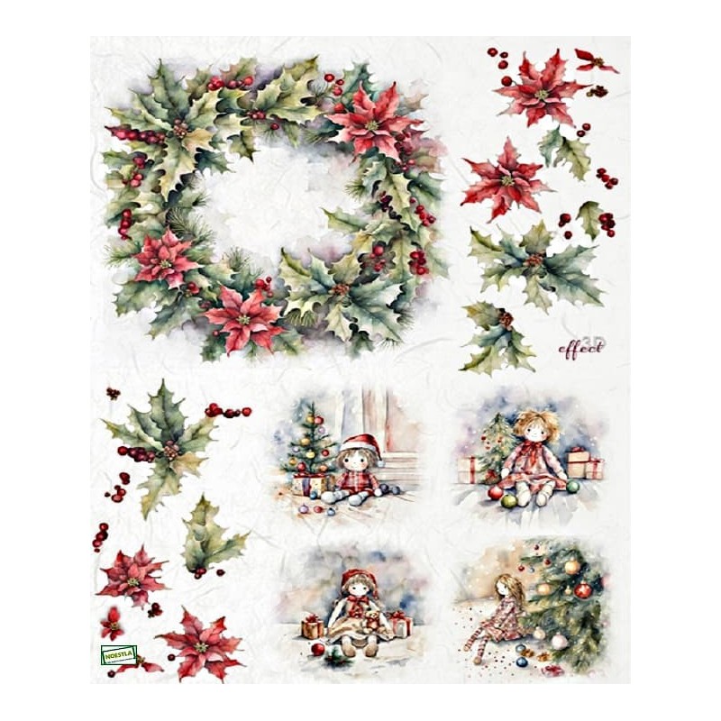 1 papier de riz Noêl-R2444