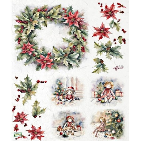 1 papier de riz Noêl-R2444