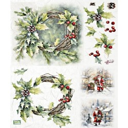 1 papier de riz Noêl-R2445