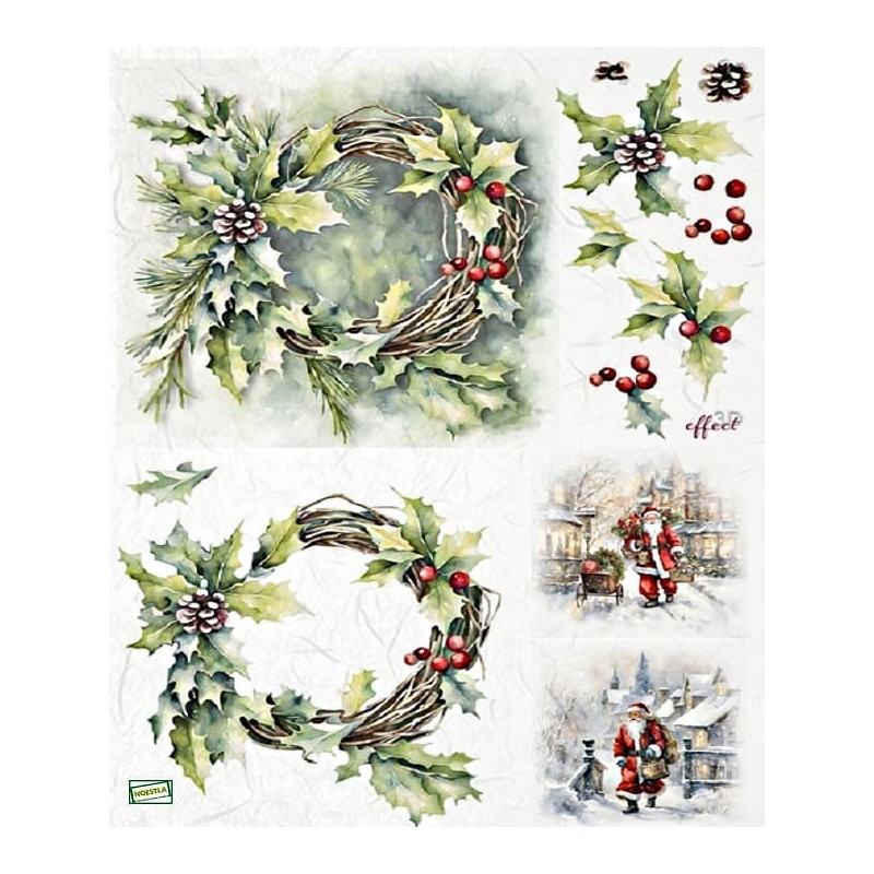 1 papier de riz Noêl-R2445