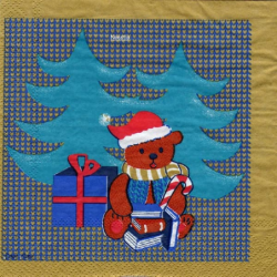 1serviette Ourson de Noêl-28